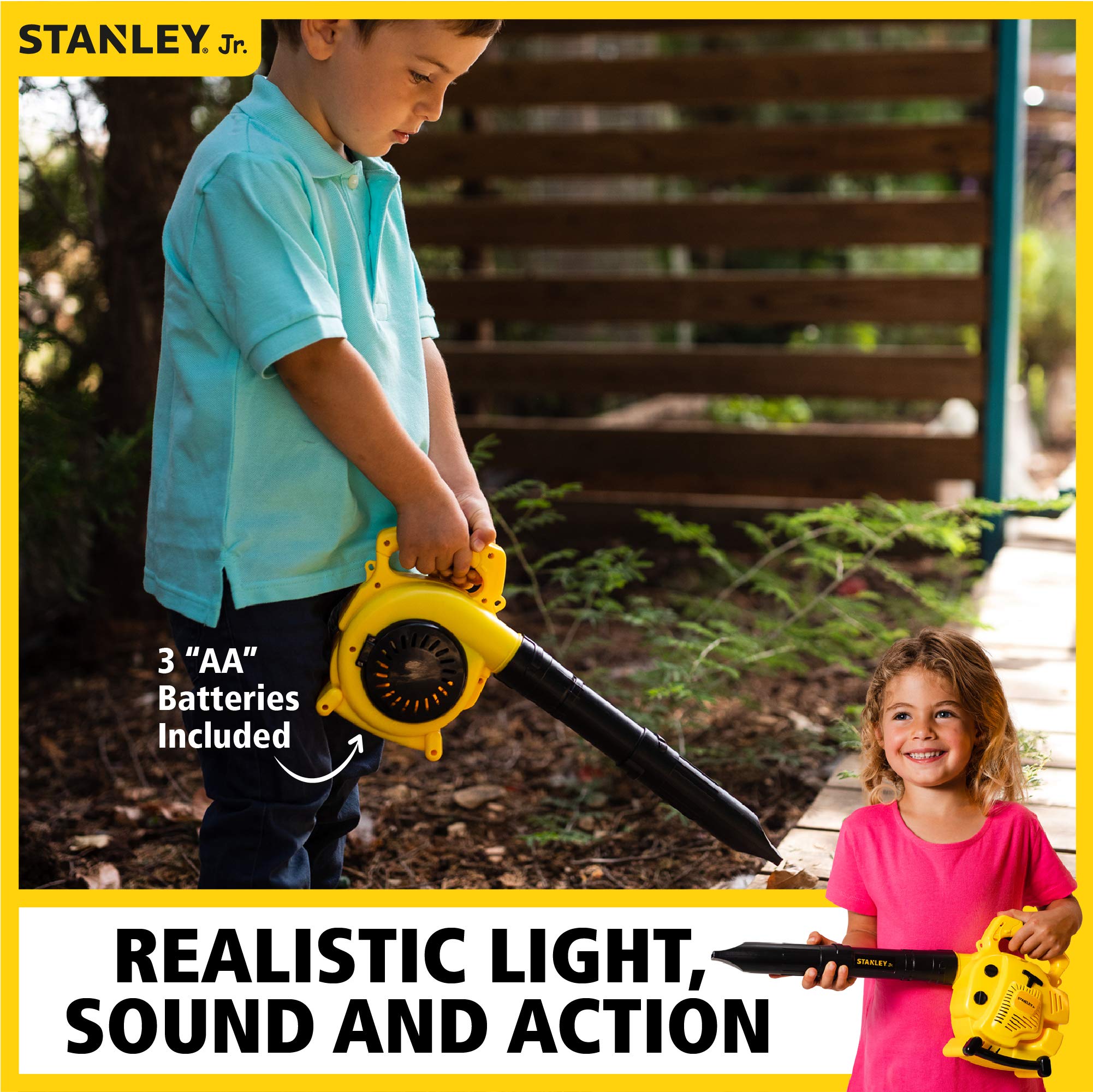 Red Toolbox Stanley Jr. Battery-Operated Blower: Safe and Fun Outdoor Adventure for Kids Ages 3 and Up