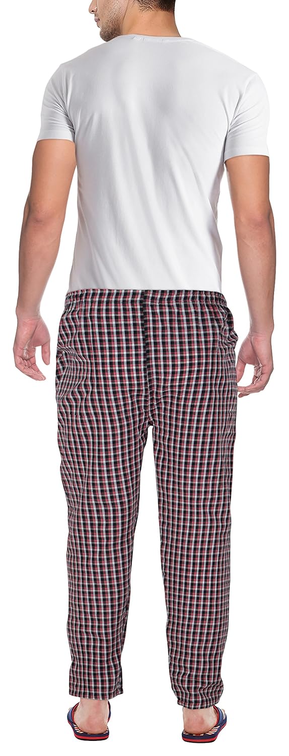 rebizo men's cotton chekered pyjama for daily use (large)