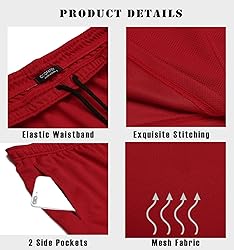 COOFANDY Men's 3 Pack Gym Workout Shorts Mesh