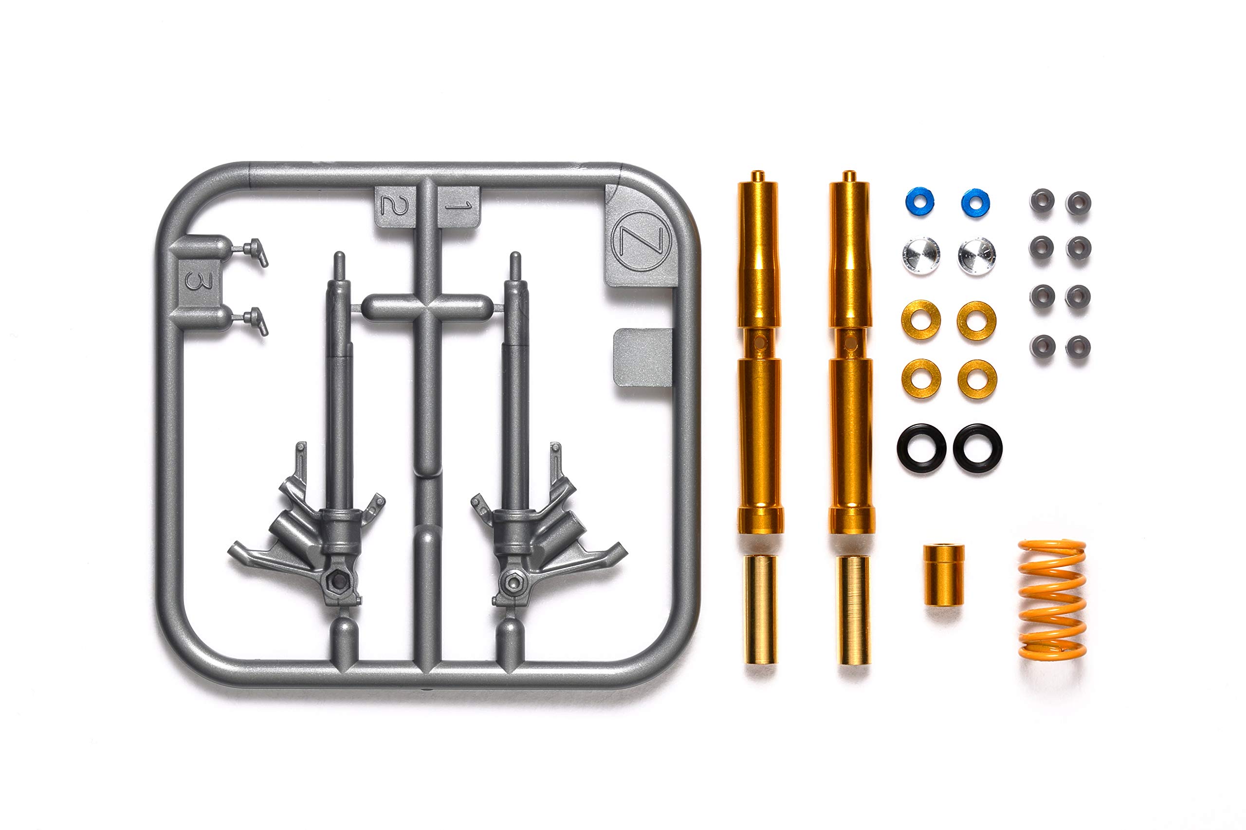 TAMIYA 1:12 Fork Set Honda CBR 1000RR-R Fireb, Faithful Replica, Model Building, Plastic Kit, Crafts, Hobby, Gluing, Model Kit, Assembly, Unpainted, Silver