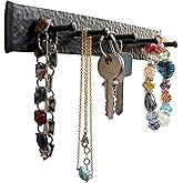 Stur-De Rustic Wall Hooks for Hanging Accessories, Towel, Leash, Jewelry Hanger - Farmhouse-Style Homes - Vintage Iron Keys and Towels Rack - 10 x 1.2 x 1.2 Inch