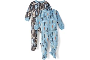 The Children's Place baby-girls And Toddler Fleece Long Sleeve Zip Front One Piece Footed Pajamas,sleep & Play