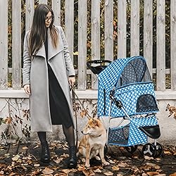 MoNiBloom 3 Wheels Pet Dog Cat Stroller for Small
