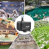 LIFERUN 40W Submersible Pond Pump 3000 L/H 2.8m Head 3 Nozzles 19/22/25mm view 5