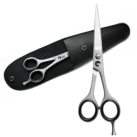 Eico Haarschere - Extra scharfe Premium Friseurschere inkl. Etui - Mit einseitiger Mikroverzahnung für den perfekten Schnitt 