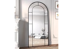 ZMYCZ Arched Full Length Mirror, 56"x22" Mirror Full Length, Oversized Floor Length Standing Mirrors, Large Body Wall Mounted