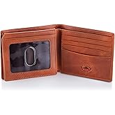 Stealth Mode Leather Bifold Wallet for Men With ID Window and RFID Blocking