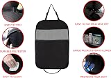 ADEPTNA Car Organizer Kick Mat 2 Pack 3 Mesh Pockets Seat Protector 65x44 view 3