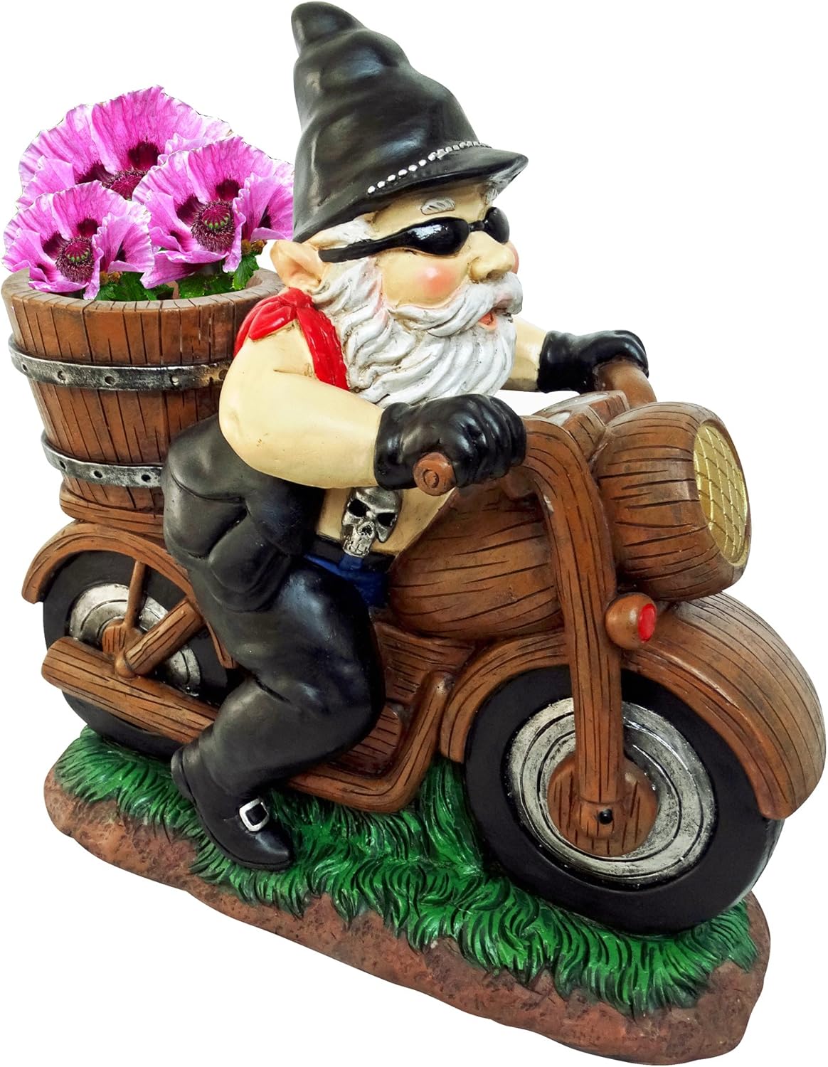 Alpine Biker Gnomes (Biker Planter Gnome)