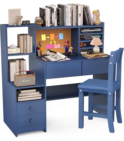 Espresso Desk With Drawers Espresso Kids Desk And Chair Set For