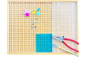 PALJOLLY 17''x12'' Stained Glass Cutting Mat with Tray, Great for Scoring and Cutting Glass, Catching Shards and Chips in Grids, Removable Double-layer Design, Easy to Clean Up, Glass Cutting Tools Supplies