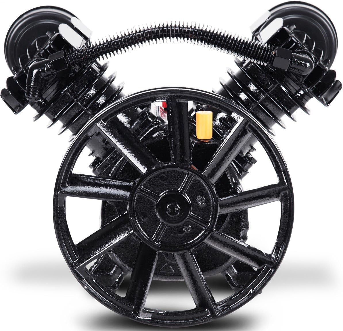 Goplus 3HP 2 Piston V Style Twin Cylinder Air Compressor Head Pump (Black): Home Improvement