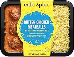 Café Spice Butter Chicken Meatballs with Saffron Rice, Indian Meal, 16 oz