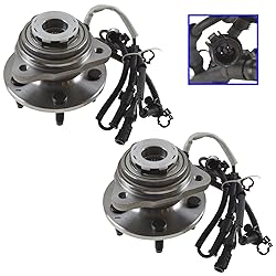 TRQ 2 Piece Front Wheel Bearing & Hub Assembly Set