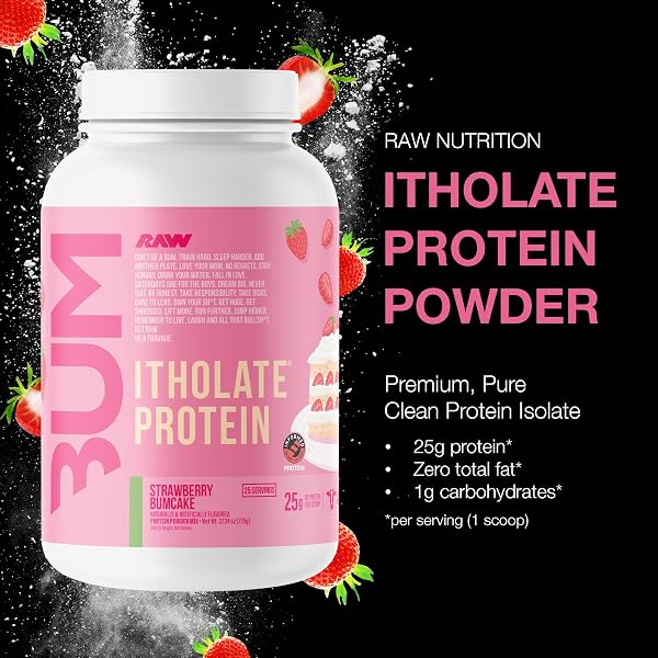 RAW WHEY ISOLATE PROTEIN POWDER, STRAWBERRY BUMCAKE (CBUM ITHOLATE PROTEIN) – 100% GRASS-FED SPORTS NUTRITION POWDER FOR MUSCLE GROWTH & RECOVERY – LOW-FAT, LOW CARB, NATURALLY FLAVORED – 25 SERVINGS