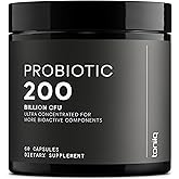 Toniiq 200 Billion CFU Probiotic Supplement 30 Verified Third-Party Tested Strains - Fully Shelf-Stable Probiotics Formula with Prebiotic Blend - Extended Release Capsules