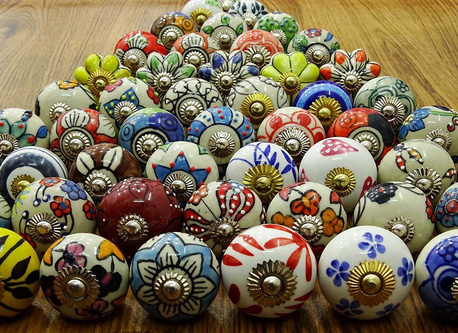 Cabinet knobs Ceramic Knobs for Door and Drawer Knobs and pulls Creamic knobs Set of 10
