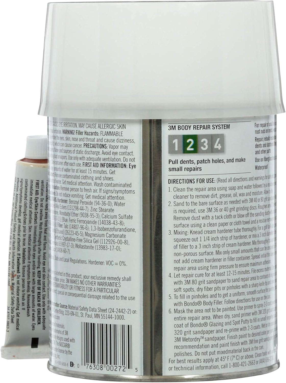 Bondo Glass, Short Strand Reinforced Fiberglass Filler, Stage 2, 2.56 lb./1.1 kg: Garden & Outdoor