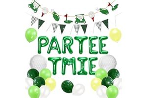 JeVenis Let's Partee Banner Balloons Golf Party Decorations Men Party Sport Party Supplies for Birthday Bridal Shower Retirem