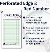 Gorilla Supply Guest Check Book 500 Ct Green Carbonless 2-ply Order Pad Server view 3