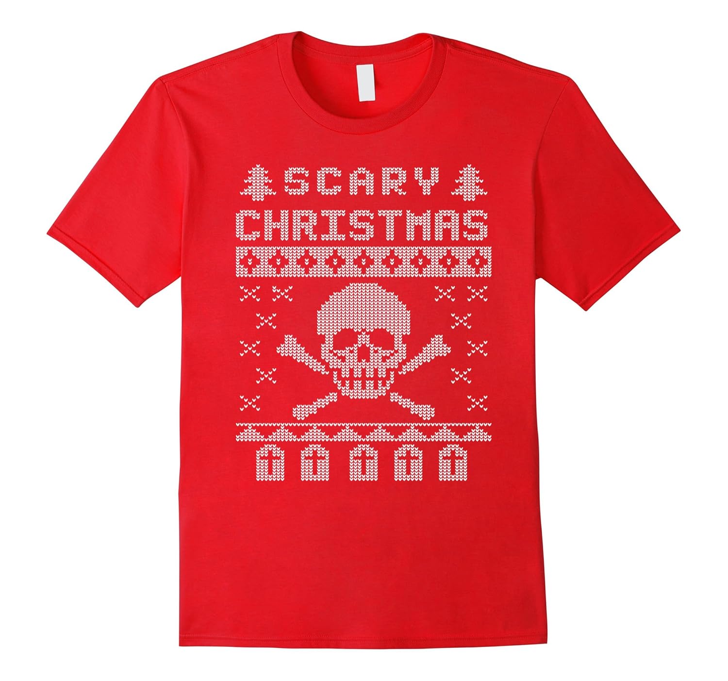 Scary Ugly Christmas Sweater TShirt - Skull Xmas Party Tee-ANZ