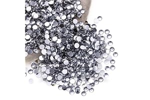 QPRETTY DU Clear Rhinestones Bulk, 10000PCS Flat Back Round Jelly AB Rhinestones Non-Hotfix Crystal Gems Wholesale for Crafts Makeup Nails Face Tumblers Clothes Shoes Handmade Decoration 3mm