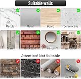 WLLHYF Self-Adhesive Clear Wall Hooks 12 Packs Small Square Shower Pothook view 7