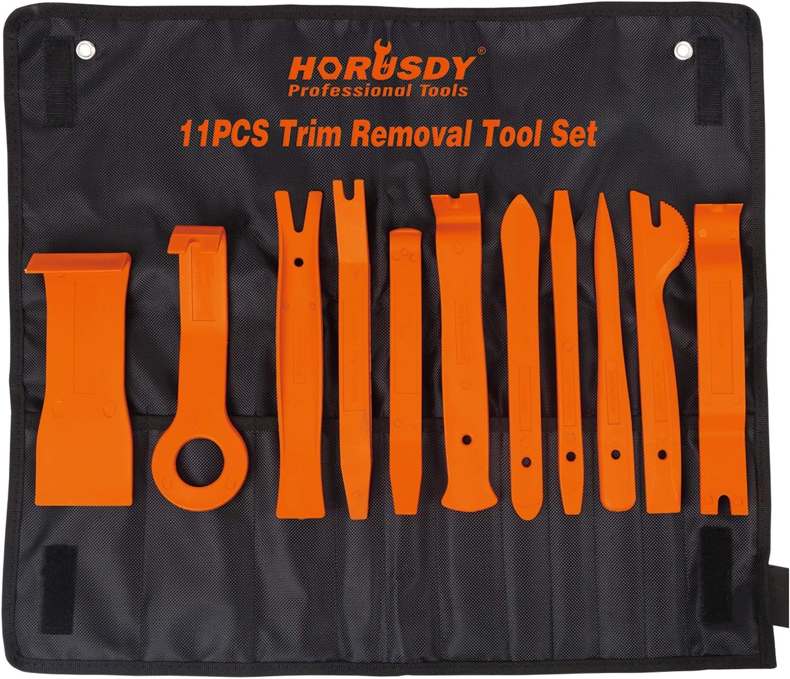 HORUSDY 11Pc Auto Trim Removal Tool Kit, Door Panel Window Molding Upholstery Fastener Clip Removal Tool Set