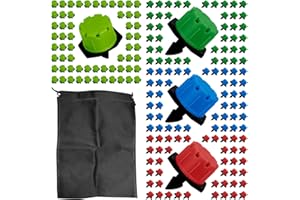 DLBEEM 400Pcs Adjustable Irrigation Drippers Sprinklers 1/4 Inch Emitter Dripper 360 Degree Watering Sprinkler Micro Drip Irrigation Emitters with Bag for 4mm/7mm Tube Watering System