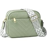 TANTOMI Crossbody Purses for Women Leather Purse Shoulder Handbags with Wide Strap, Small Crossbody Bags for Women Travel