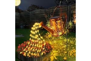 ANGMLN Solar Garden Lights Outdoor, Solar Watering Can Lights Garden Decor Gifts for Grandma Mom, Sun Moon Waterproof Hanging Lantern with String Lights, Yard Decoration for Patio Porch Lawn Backyard Pathway