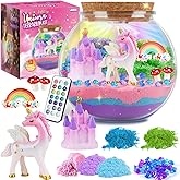 LAOESE Unicorn Light-Up Terrarium Kit for Kids – LED Night Light DIY Arts and Crafts Kit, Unicorn Toys for Girls Ages 4 5 6 7 8-12 – Easter & Birthday Gifts for Girls