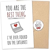 UnimaxPrint Valentine’s Day Cards for Him or Her, Romantic Valentine Card for Husband, Wife or Boyfriend, Funny Love Letter Card with Envelope & Sticker