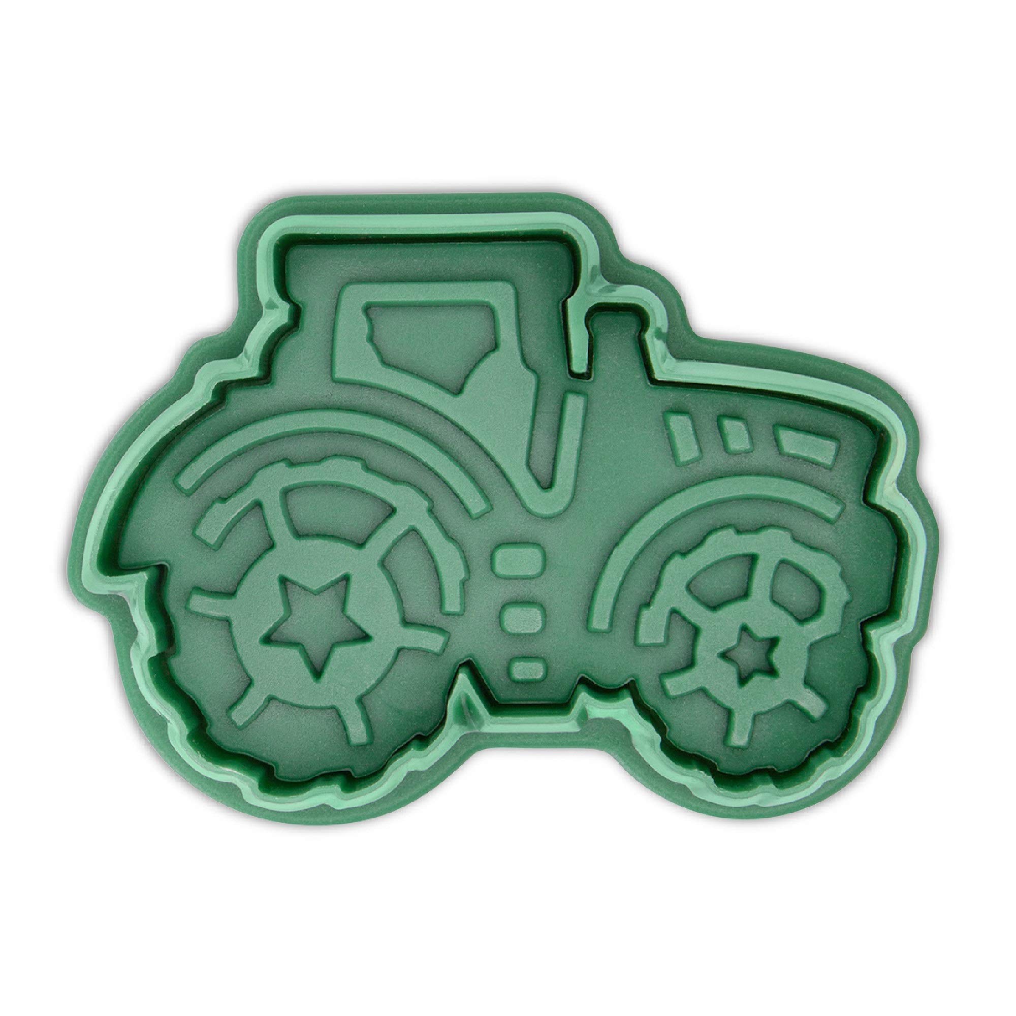 Städter 171848 Tractor Cookie Cutter, Plastic, 6.5 cm, Green