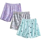 PNAEONG 3 Pack: Womens Pajamas Shorts Set Soft Elastic Waist Lounge Shorts Printed PJ Bottoms
