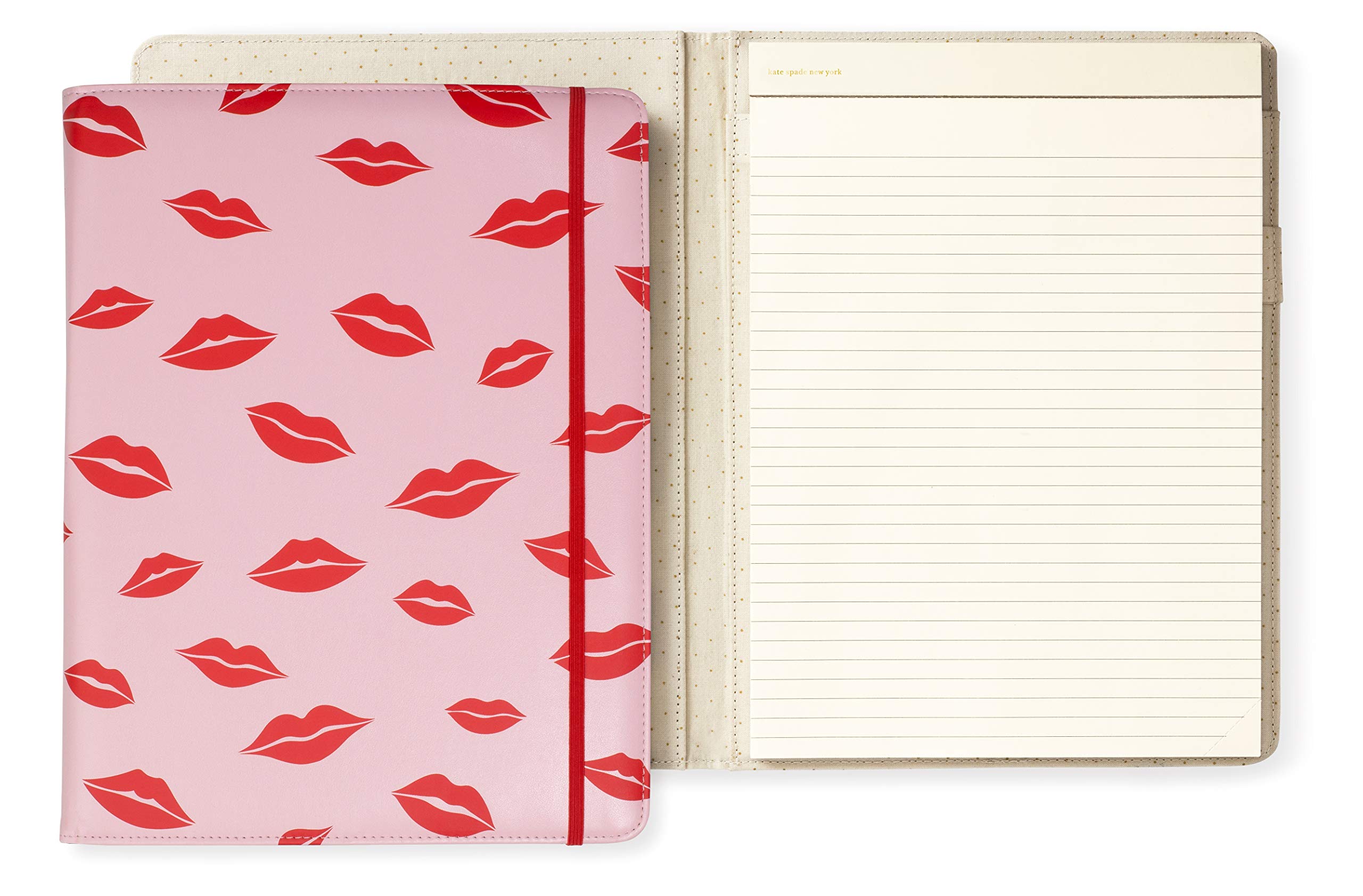 Kate Spade - Lips Notepad Organiser Folio, Red/Pink, One