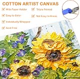 Koncci Canvas for Painting with Paper Holder 10 Pack 20x20 cm Blank Panels view 4