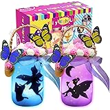 Fairy Lantern Craft Kits, Alritz 12 Color DIY Mason Jar Kit with Remote- Night Light for Kids for Indoor Outdoor Garden…
