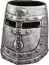 Design Toscano Knights Templar Helmet Pen Cup Desk Accessory 11.5cm view 1