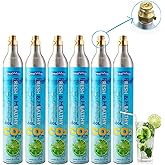 GreatWhip 60L CO2 Cylinder For Sodastream, Exchange Carbonator, Compatible w/All Threaded 'Screw-In' Soda Makers, Threaded Cy