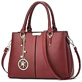 Purse and Handbags for Women, 3 Zip Compartments Tote Bag Designer Shoulder Purse Top Handle Satchel Bags