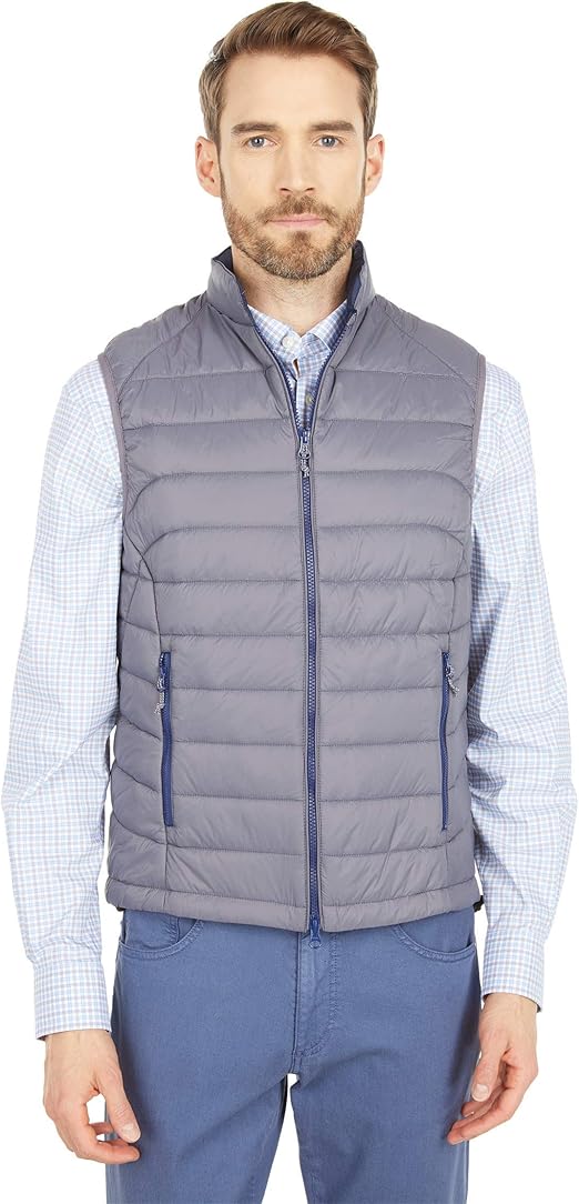 johnnie-O Straits Quilted 2-Way Zip Front Vest at Amazon Menâs Clothing store