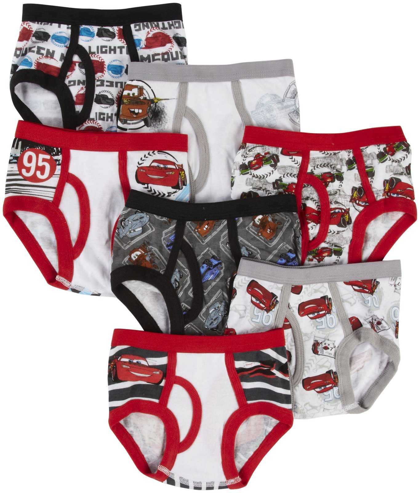 Photo 1 of Disney Boys Pixar Cars 100% Cotton Underwear With Lightning Mcqueen, Mater, Cruz & More Sizes 18m, 2/3t, 4t, 4, 6 And 8 Briefs, 5-pack Brief, 6 US