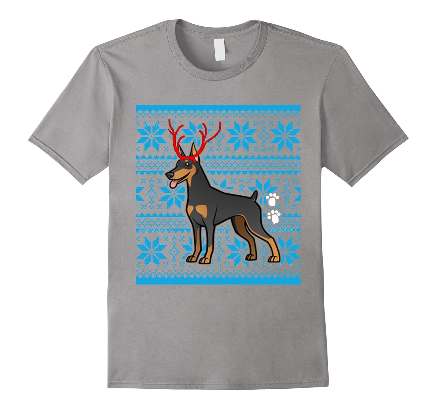 DOBERMAN UGLY CHRISTMAS SWEATSHIRT Shirt-ANZ