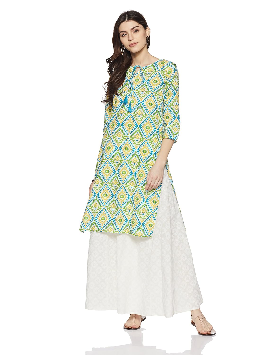 indigo women's straight cotton kurta