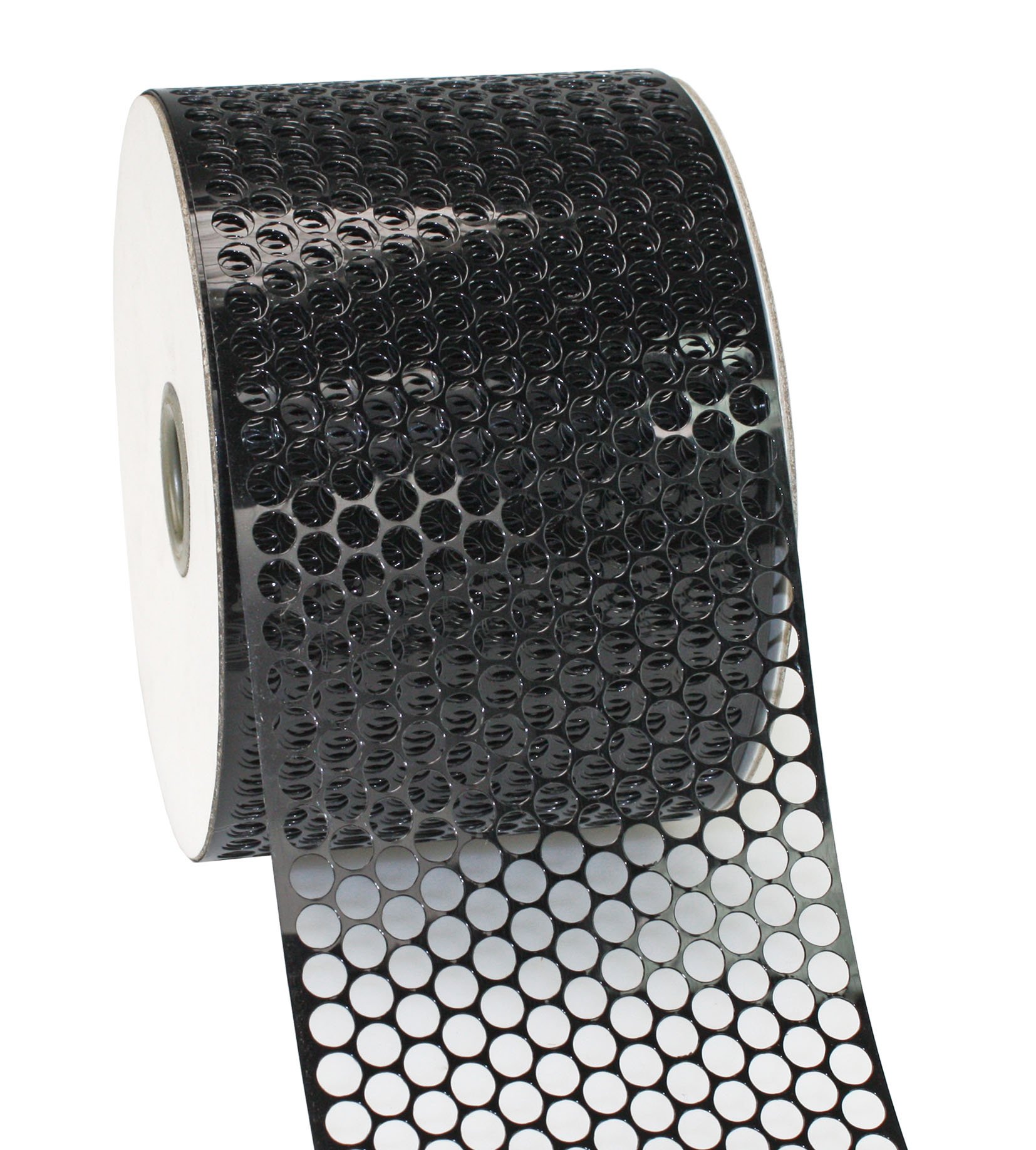 Präsent - Chicago Perforated Ribbon Black 80 mm width, 45 m length