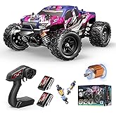 Pink Remote Control Car for Girls, Fast 1:18 4WD Off-Road RC Monster Truck, 40+ KM/H Pink RC Car with Dual Rechargeable Batte