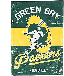 Team Sports America Green Bay Packers NFL Vintage Linen House Flag - 28”W x 44”H Indoor Outdoor Double Sided Decor Flag for Football Fans