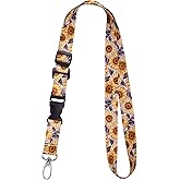 Wisdompro Adjustable Lanyard, Heavy Duty Neck Strap Lanyard with Detachable Buckle and Metal Hook for Keys, ID Badges, Card Holder, Name Tags - Sunflower