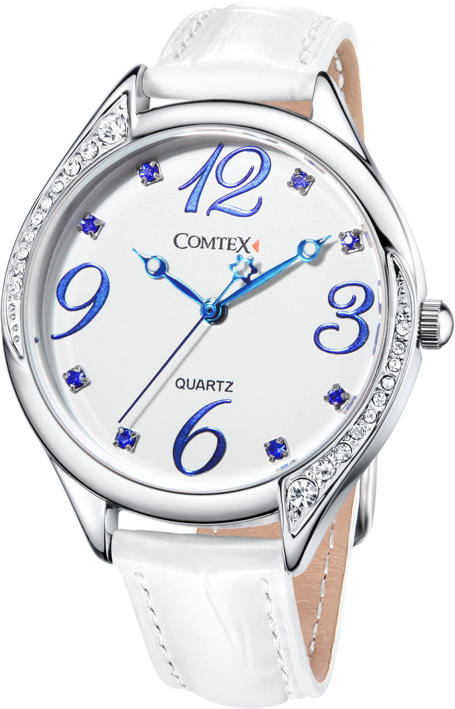 COMTEX Women's Wrist Watch with White Dial Analogue Display Ladies Watches Water Resistant — image 1